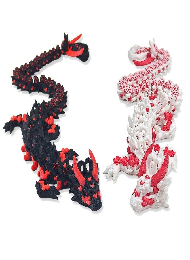 Kizcmvre 3D Printed Dragon,3D Printed Toys, Dragon Fidget Toy,12 inch Articulated 3D Printed for Birthday Gift,Desktop Decoration (2 Pcs). - Image 1